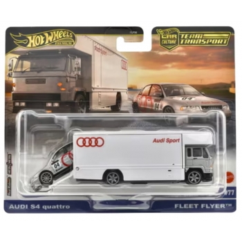 Hot Wheels 1:64 Team Transport - Audi S4 Quattro on Fleet Flyer